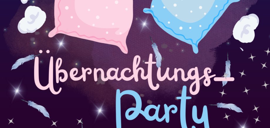 Pink and Blue Playful Slumber Party Invitation - 1