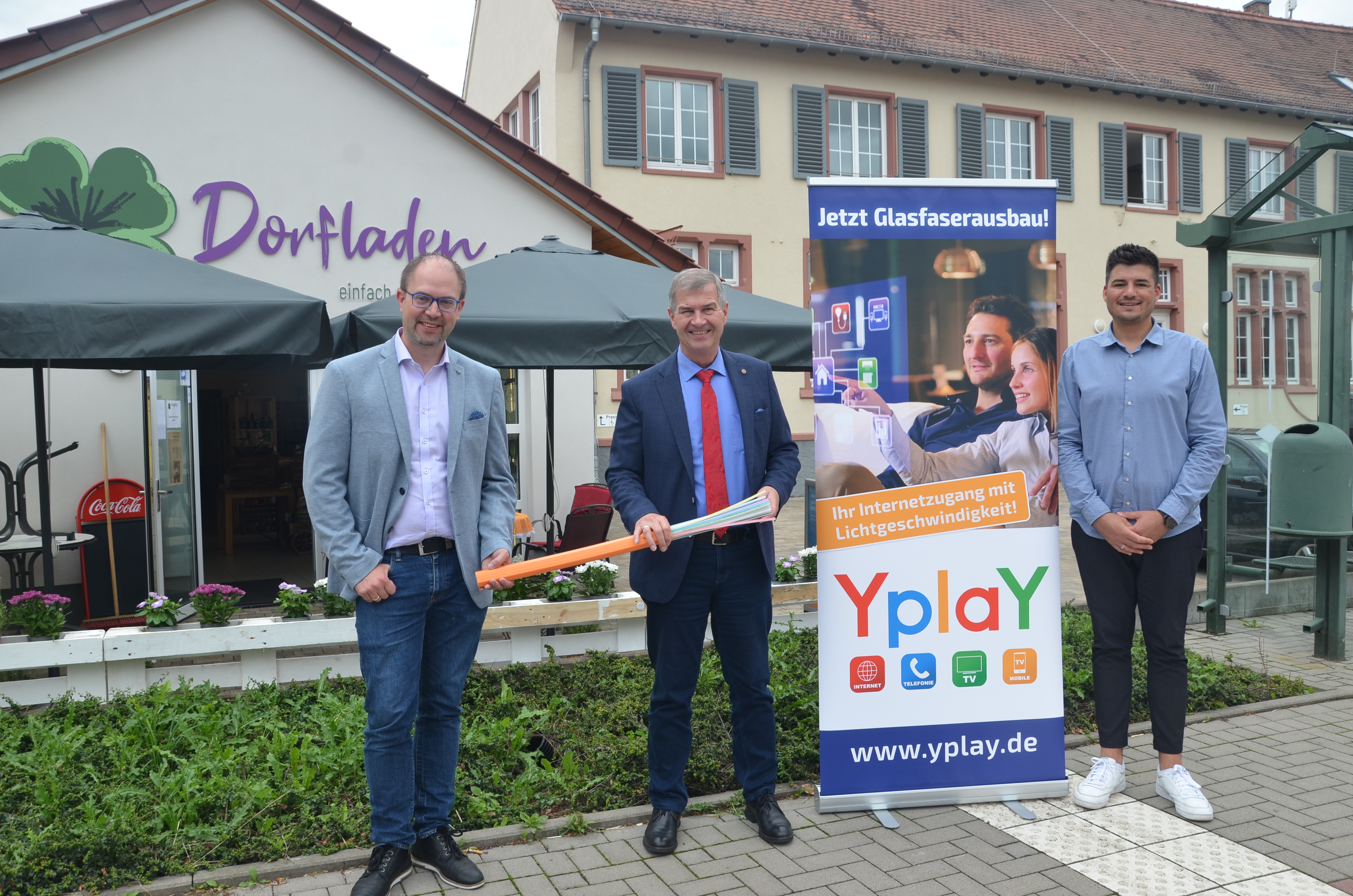 Pressetermin mit der Gemeinde Limeshain und der Firma yplay